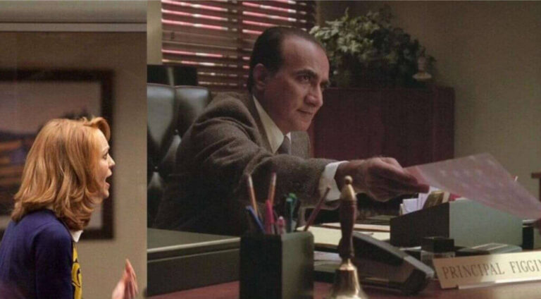 Emma Encounter with Principal Figgins: A Spirited Exchange