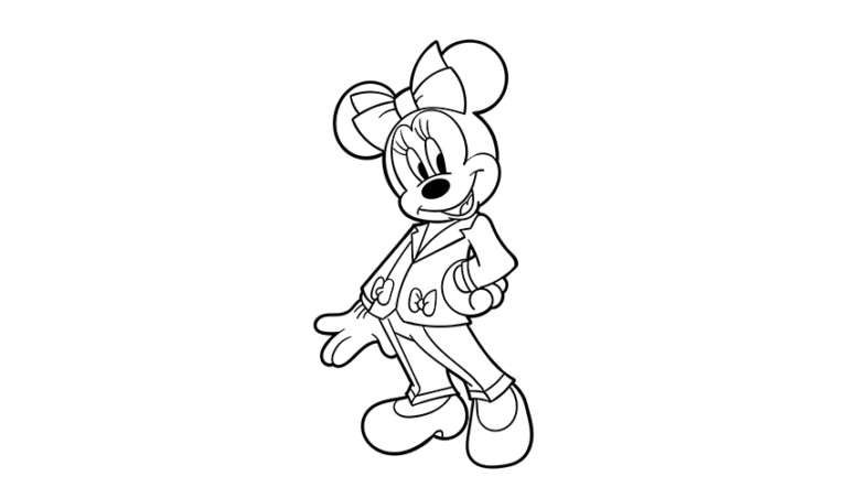 Minnie Mouse coloring pages || Step by Step Tutorial